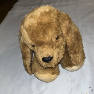 commonwealth plush 1985 poseable pup brown